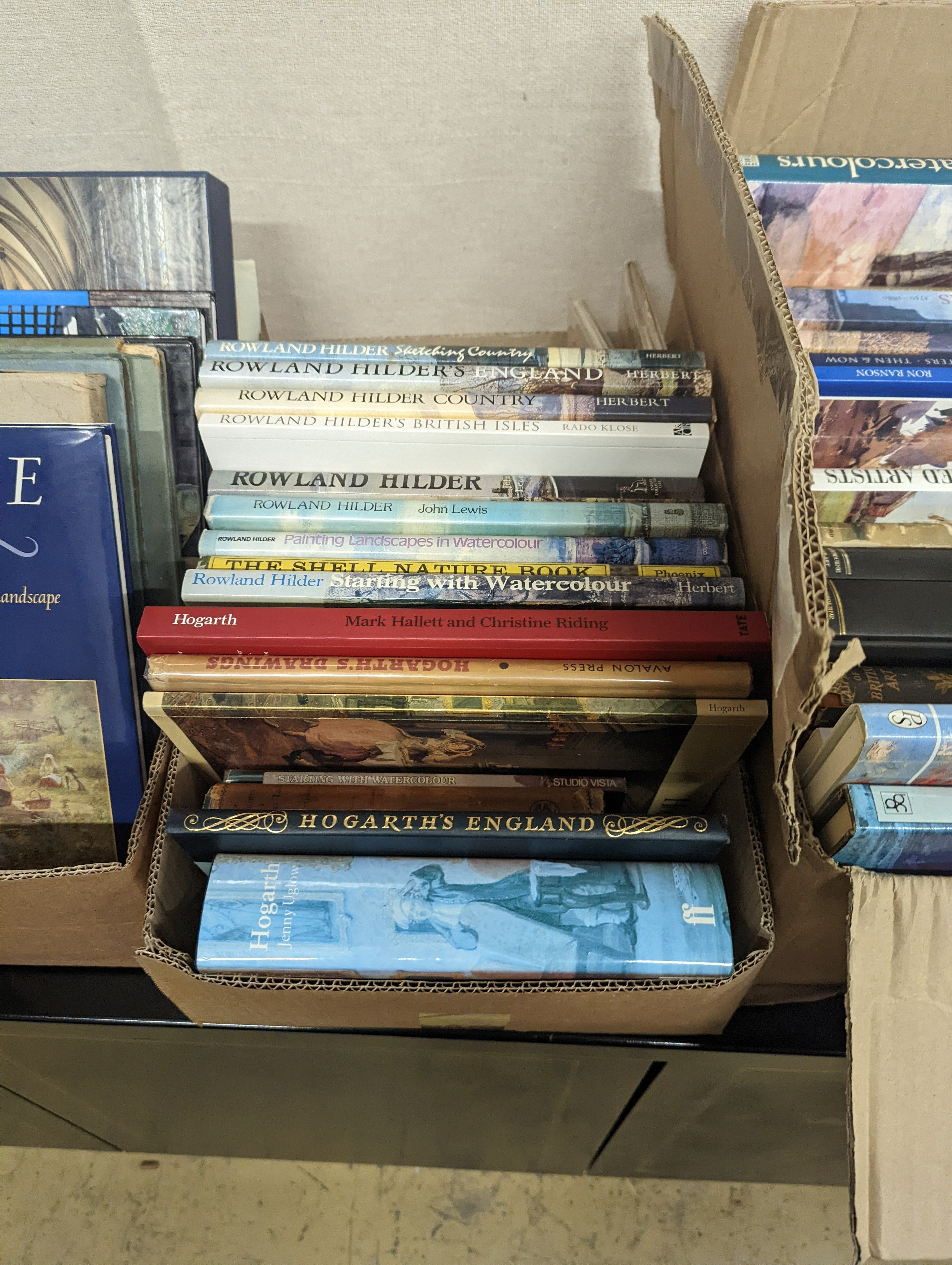 Eleven boxes of assorted books, mainly fine art and local history